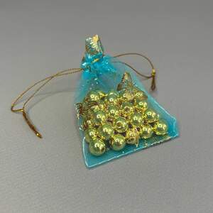 Мешочек подарочный из органзы 7х9 см - голубой