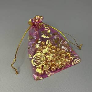 Мешочек подарочный из органзы 9х12 см - фиолетовій