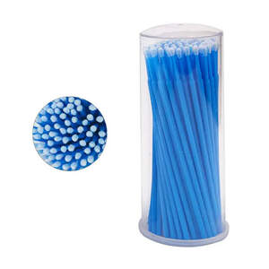 Микробраши для бровей и ресниц в тубусе Синие, размер L, 100 шт