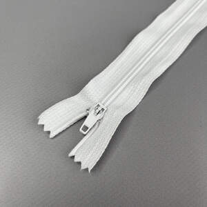 Молния брючная 18 см полуавтомат, Белая
