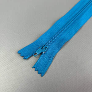 Молния брючная 18 см полуавтомат, голубой темный