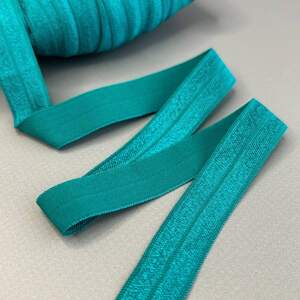 Морская волна - Трикотажная (эластичная) окантовочная бейка с блеском 1,5см х 1м