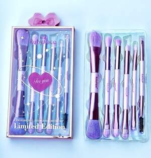 Набор двухсторонних кистей для макияжа Ruby Face, Сиреневый, 6шт