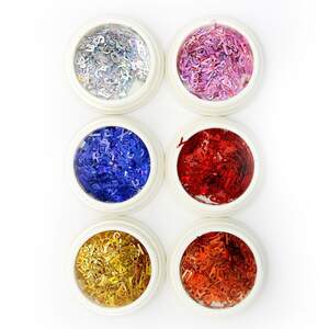 Набор декора для ногтей, Буквы, 6 цветов