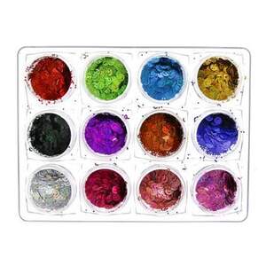 Набор декора для ногтей, Смайлик, 12 цветов