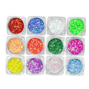 Набор декора для ногтей, Шестигранники 2, 12шт