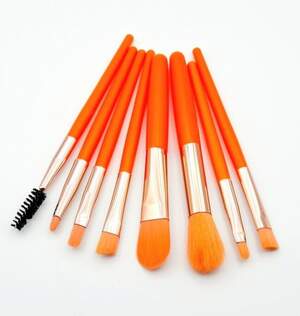 Набор кисточек для макияжа Оранжевый, 8шт