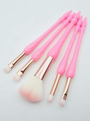 Набор кисточек для макияжа Розовый, 5шт