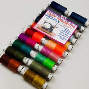 Набор ниток Sindtex-014 40/2 100 полиэстер 180м (уп 20шт на 40 цветов) Набор ниток Sindtex-014 40/2 100 полиэстер 180м (уп 20шт на 40 цветов)