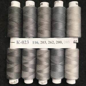 Набор ниток с градиентом 40/2 100 полиэстер 180м К-23 Набор ниток с градиентом 40/2 100 полиэстер 180м К-23