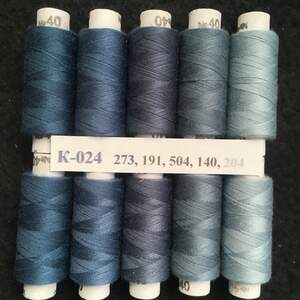 Набор ниток с градиентом 40/2 100 полиэстер 180м К-24 Набор ниток с градиентом 40/2 100 полиэстер 180м К-24