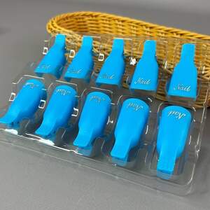 Набор пластиковых зажимов для снятия гель-лака, 10шт