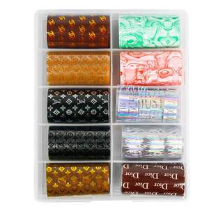 Набор фольги для дизайна ногтей 17, 10шт