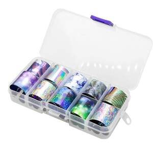 Набор фольги для дизайна ногтей 34, 10шт