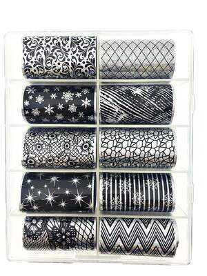 Набор фольги для дизайна ногтей 50, 10шт