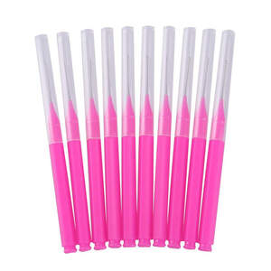 Нанощетки для ламинирования ресниц и бровей Розовые, 10шт