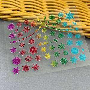 Новогодние 3D наклейки 019 для дизайна ногтей