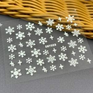 Новогодние 3D наклейки 059 для дизайна ногтей