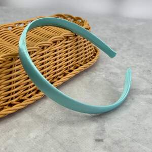 Обруч для волос атласный 13 мм - бирюзовый