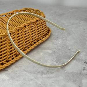 Обруч для волос атласный 5 мм - айвори