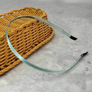 Обруч для волос атласный 6 мм - мятный