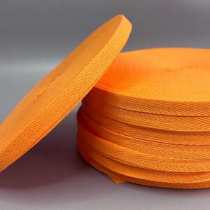 Оранжевый киперная лента 1 см (киперная тесьма 10мм)