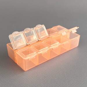 Органайзер мини 8,5х3,8 см на 10 ячеек для мелочей - персик