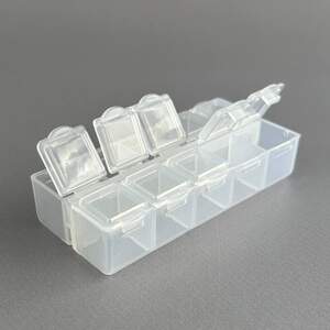 Органайзер мини 8,5х3,8 см на 10 ячеек для мелочей - прозрачный