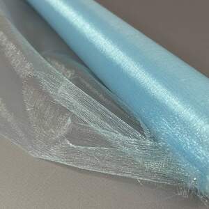 Органза декоративная, ширина 48см - 4,5м голубой