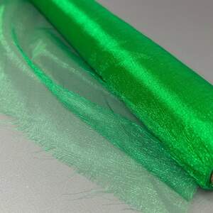 Органза декоративная, ширина 48см - 4,5м зеленая