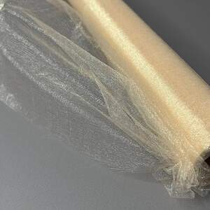 Органза декоративная, ширина 48см - 4,5м кремовый