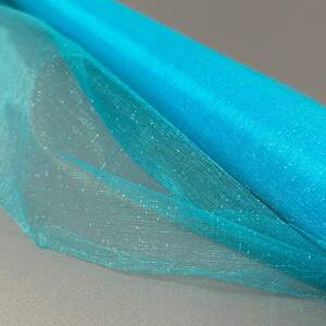 Органза декоративная, ширина 48см - 4,5м лазурный