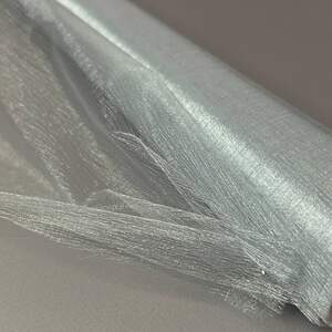 Органза декоративная, ширина 48см - 4,5м серебро