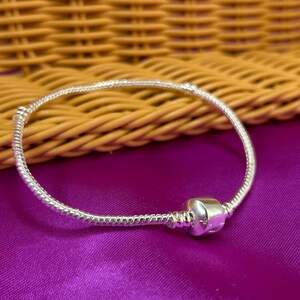 Основа для браслета пандора (шарм) со стопером - серебро Основа для браслета пандора (шарм) со стопером - серебро