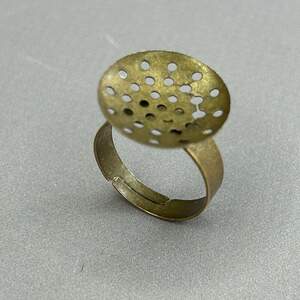 Основа для кольца разъемная Ситечко 18 мм - бронза Основа для кольца разъемная Ситечко 18 мм - бронза