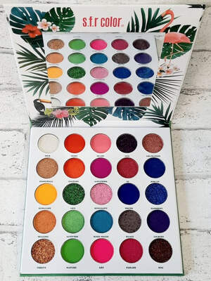 Палетка ярких теней для глаз Sfr Color, 25 оттенков
