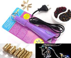 Паяльник для термостраз с насадками 10-12W (Термоаппликатор для страз) Паяльник для термостраз с насадками 10-12W (Термоаппликатор для страз)