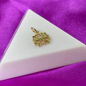 Подвеска Лотос гиппоаллергенный сплав 12х13 мм - золото Подвеска Лотос гиппоаллергенный сплав 12х13 мм - золото