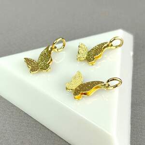 Подвеска Бабочка (гиппоаллергенный сплав) 11х13 мм, - Золото лимонное Подвеска Бабочка (гиппоаллергенный сплав) 11х13 мм, - Золото лимонное