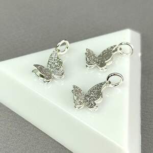 Подвеска Бабочка (гиппоаллергенный сплав) 11х13 мм, - светлое сребро Подвеска Бабочка (гиппоаллергенный сплав) 11х13 мм, - светлое сребро