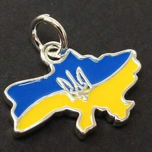Подвеска Карта Украины 14х20 мм, цвет серебро (гиппоаллергенный сплав) Подвеска Карта Украины 14х20 мм, цвет серебро (гиппоаллергенный сплав)