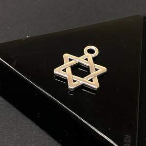 Подвеска металлическая Звезда Давида 14х18 мм, цвет Сталь Подвеска металлическая Звезда Давида 14х18 мм, цвет Сталь