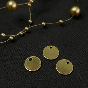 Подвеска монетка 10мм, 18К золото Подвеска монетка 10мм, 18К золото