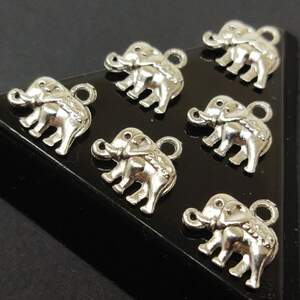 Подвеска Слон 12х14 металлическая, цвет Серебро