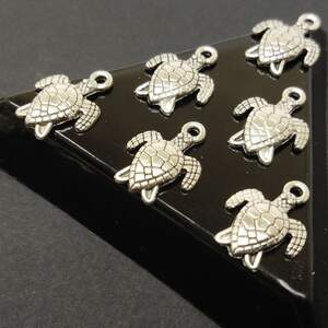 Подвеска Черепашка 12х16 мм металлическая, цвет Серебро Подвеска Черепашка 12х16 мм металлическая, цвет Серебро