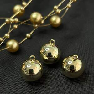 Подвеска шарик Ø12мм позолота 18К лимонный цвет Подвеска шарик Ø12мм позолота 18К лимонный цвет