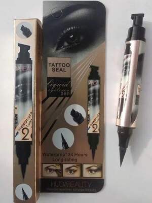 Подводка-маркер для глаз HudaBeauty 2в1 Идеальная Стрелка чёрная, 5 г Подводка-маркер для глаз HudaBeauty 2в1 Идеальная Стрелка чёрная, 5 г