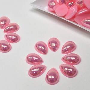 Полубусина капля цвет-02 с покрытием АВ 10х14мм, 20 шт/уп Полубусина капля цвет-02 с покрытием АВ 10х14мм, 20 шт/уп