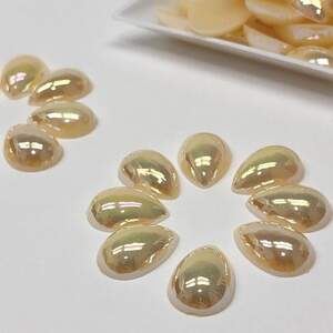 Полубусина капля цвет-03 с покрытием АВ 10х14мм, 20 шт/уп Полубусина капля цвет-03 с покрытием АВ 10х14мм, 20 шт/уп