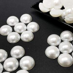 Полубусина перламутровая 12мм, 20 шт/уп цвет - белый перламутр Полубусина перламутровая 12мм, 20 шт/уп цвет - белый перламутр